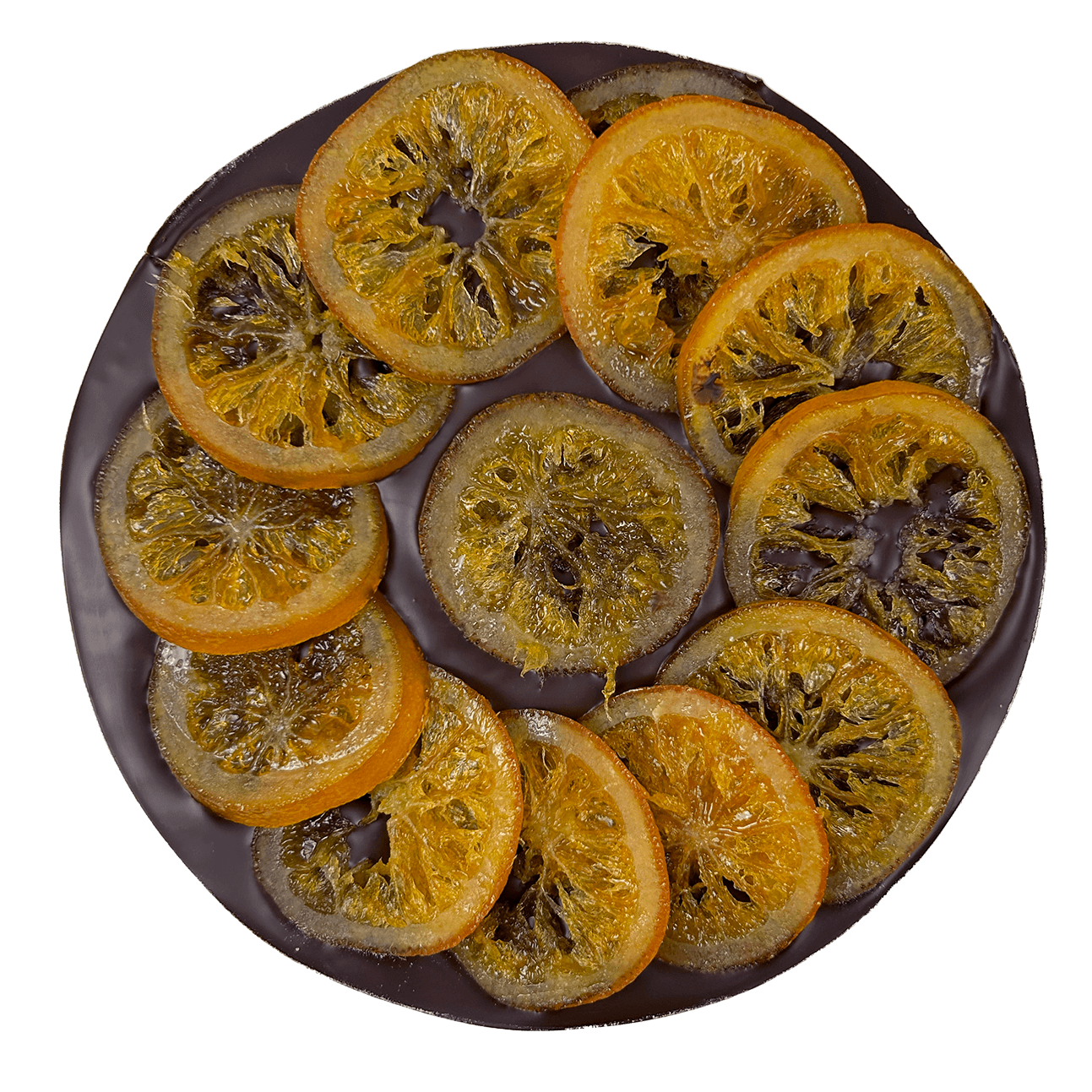 Giant vegan Orange chocolate Disc