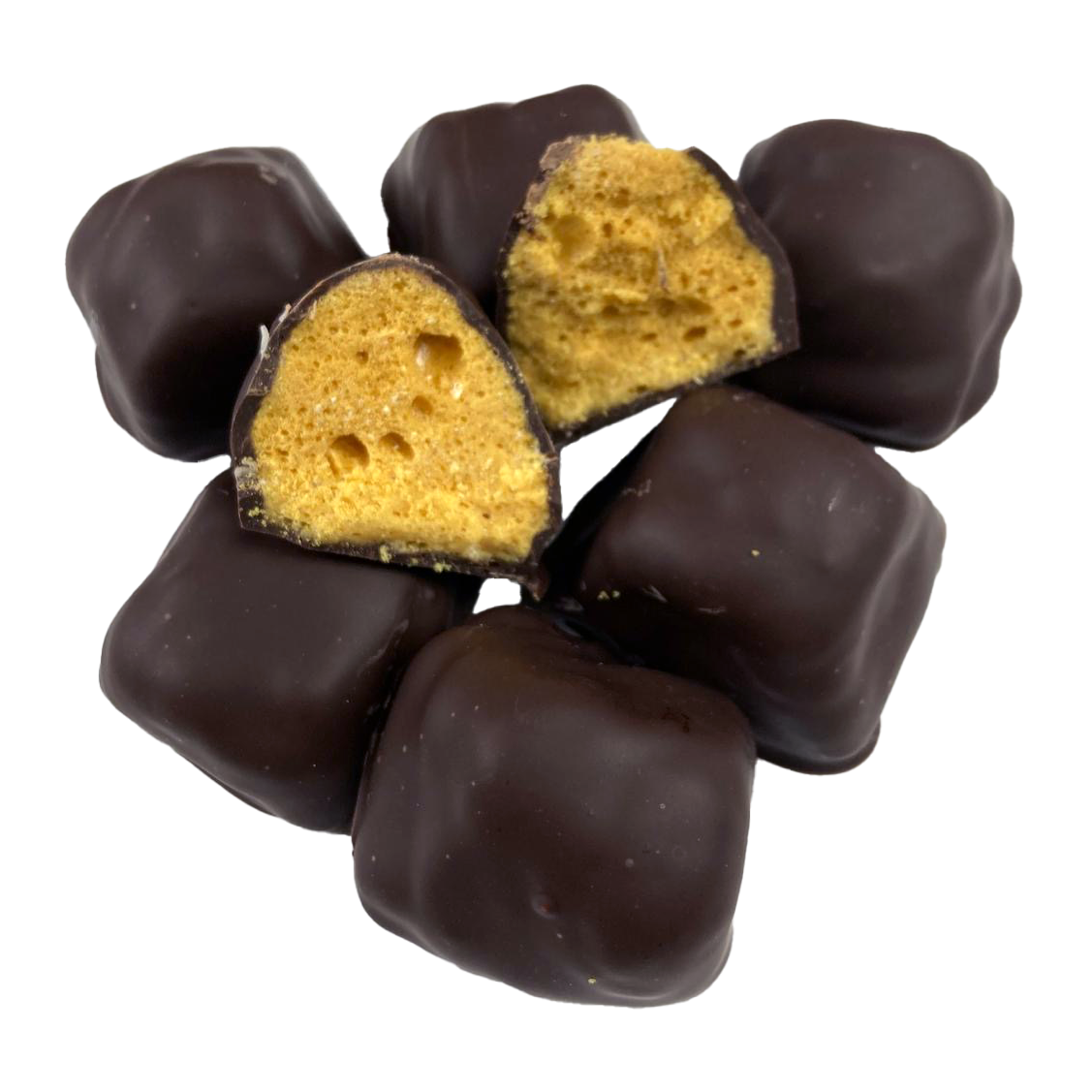 vegan honeycomb filled chocolates