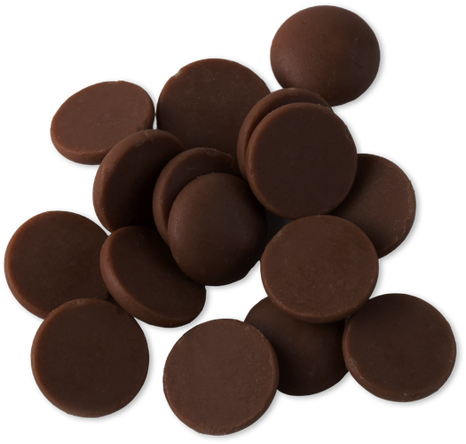 a handful of 55 percent chocolate buttons