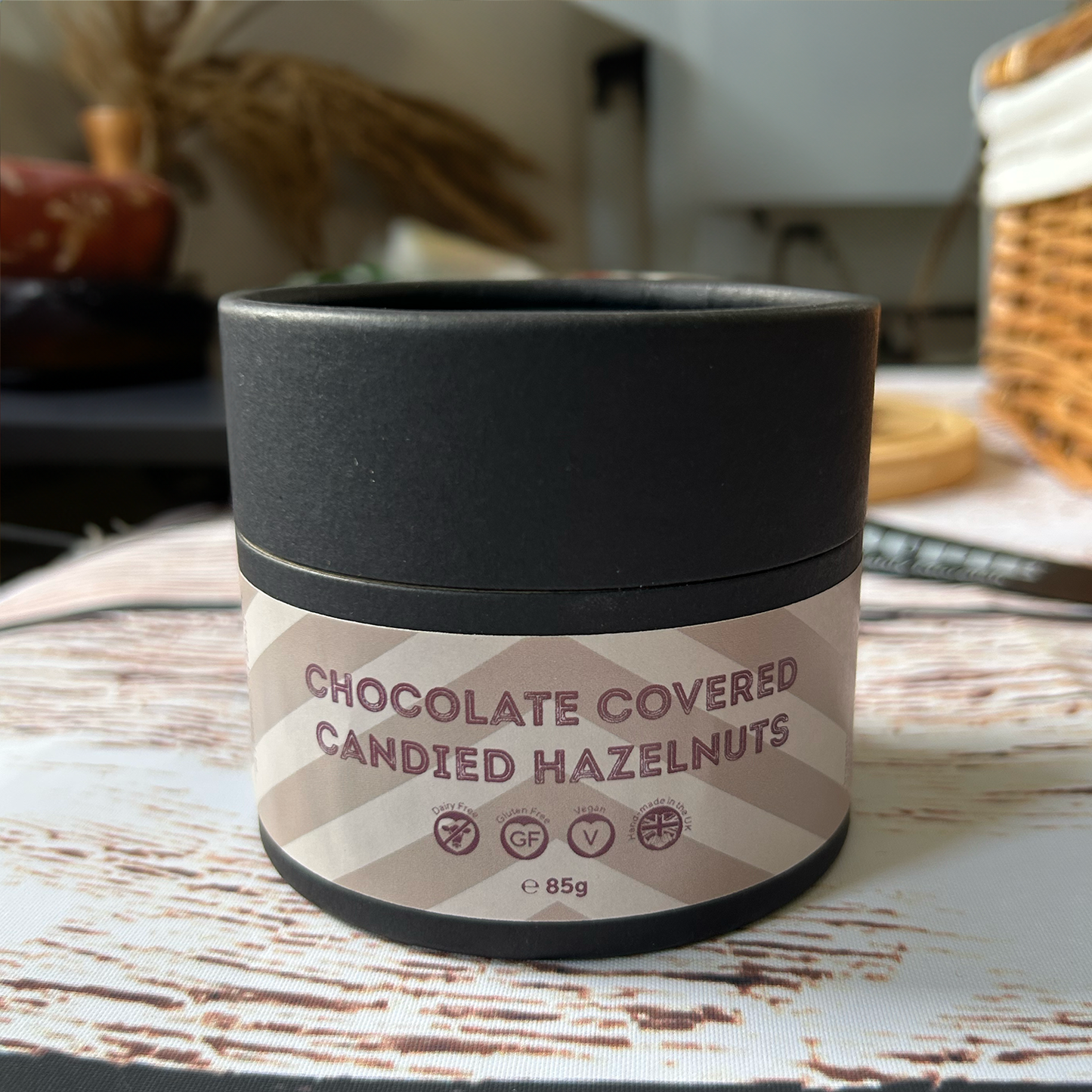 Chocolate Covered Candied Hazelnuts