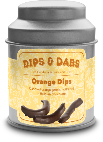 Chocolate Covered Orange dips tin