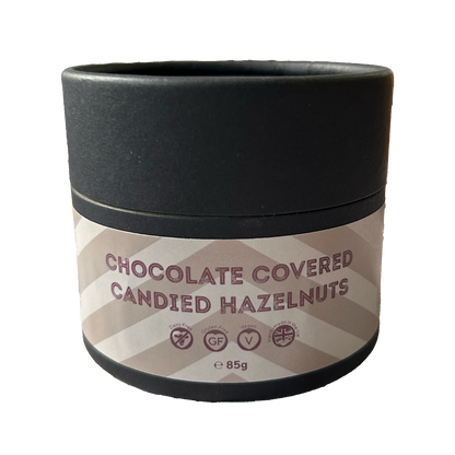 Chocolate Covered Candied Hazelnuts