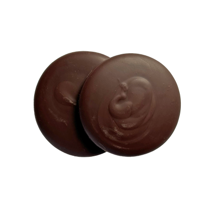 Christmas spiced vegan chocolate discs