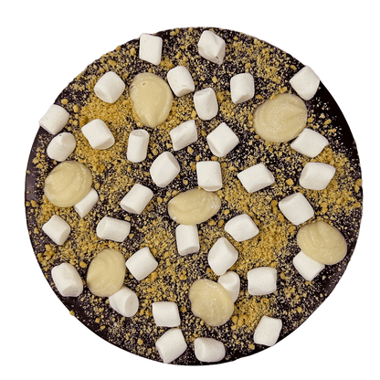 Giant vegan chocolate Smores Disc