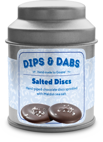 Salted Chocolate Discs tin