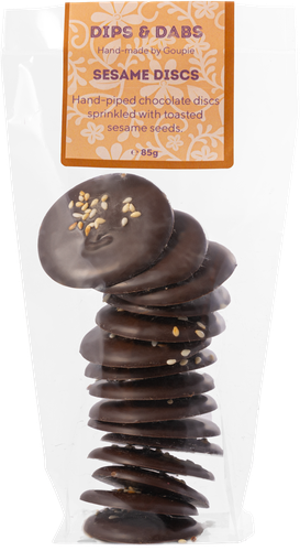 Sesame Chocolate Discs