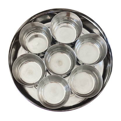 internal view of the tin showing 7 smaller internal tins