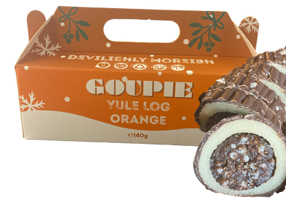 vegan chocolate orange yule log