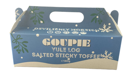 Salted Sticky Toffee Yule Log